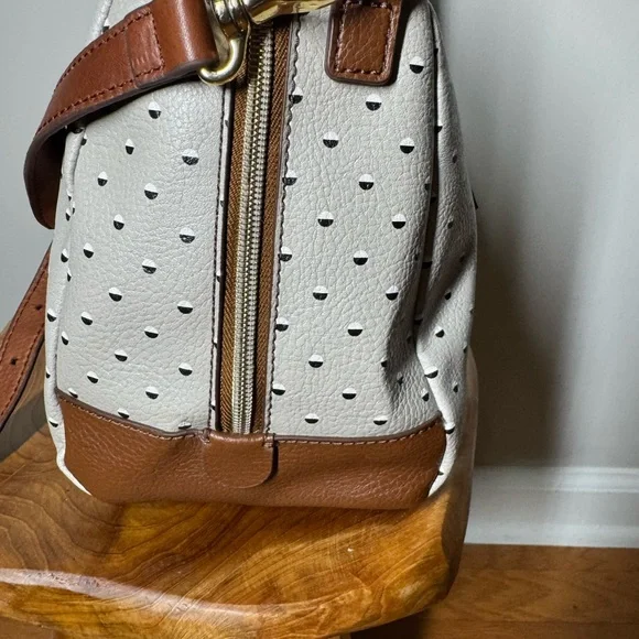 Fossil Hailey Polka Dot Crossbody Satchel - Picture 9 of 12